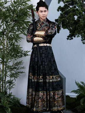 ming dynasty fashion police clothes black hanfu - Jianxi Hanfu
