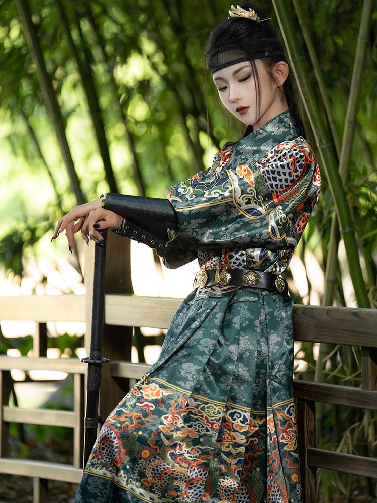 chinese ming dynasty police feiyufu clothes purple hanfu - Jianxi Hanfu