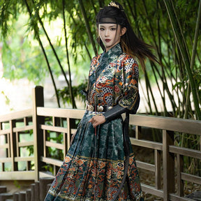 chinese ming dynasty unisex feiyufu clothes green hanfu - Jianxi Hanfu