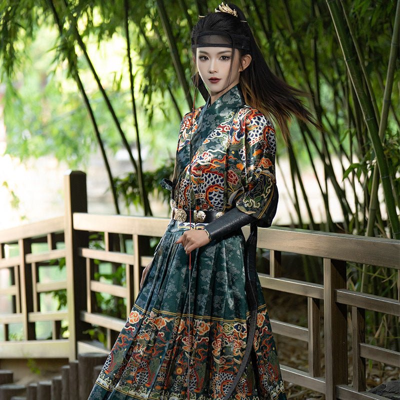 chinese ming dynasty unisex feiyufu clothes green hanfu - Jianxi Hanfu