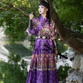 chinese ming dynasty fashion feiyufu clothes purple hanfu - Jianxi Hanfu