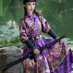 chinese ming dynasty feiyufu clothes purple hanfu - Jianxi Hanfu