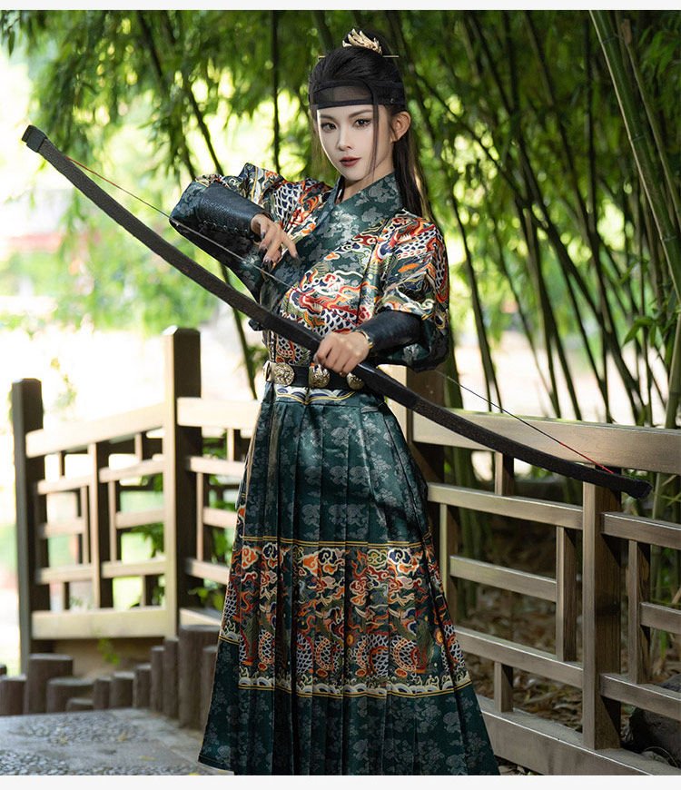 chinese ming dynasty green feiyufu clothes purple hanfu - Jianxi Hanfu