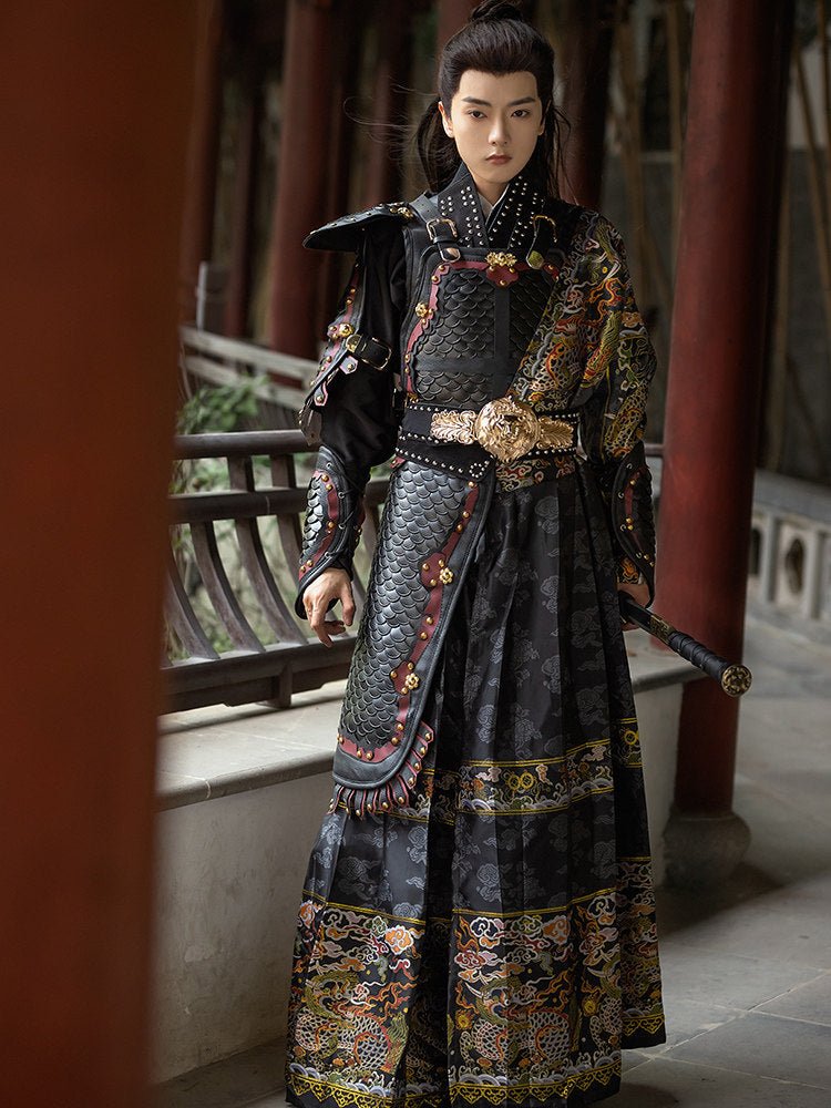 Chinese Ming Dynasty costume men's spring black feiyufu hanfu - Jianxi Hanfu