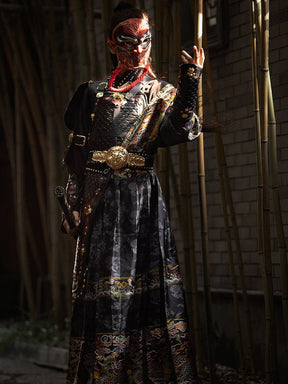 Chinese Ming Dynasty fashion: men's black feiyufu costume - Jianxi Hanfu