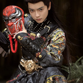 chinese ming dyansty men's black hanfu clothes - Jianxi Hanfu