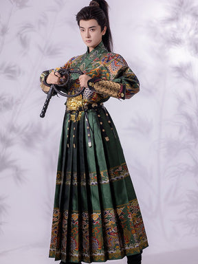 ming dynasty police clothes men's green hanfu feiyufu - Jianxi Hanfu