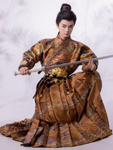 ming dynasty men's gold hanfu feiyufu clothes - Jianxi Hanfu