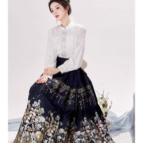 Ming Dynasty Hanfu Mamian Skirt - Jin Yu Man Tang - Jianxi Hanfu