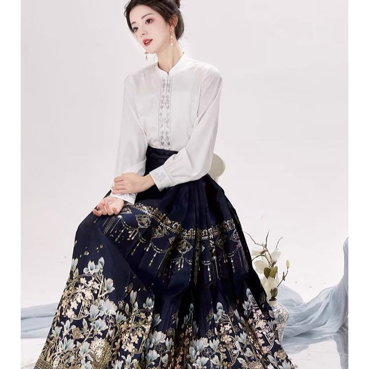 Ming Dynasty Hanfu Mamian Skirt - Jin Yu Man Tang - Jianxi Hanfu