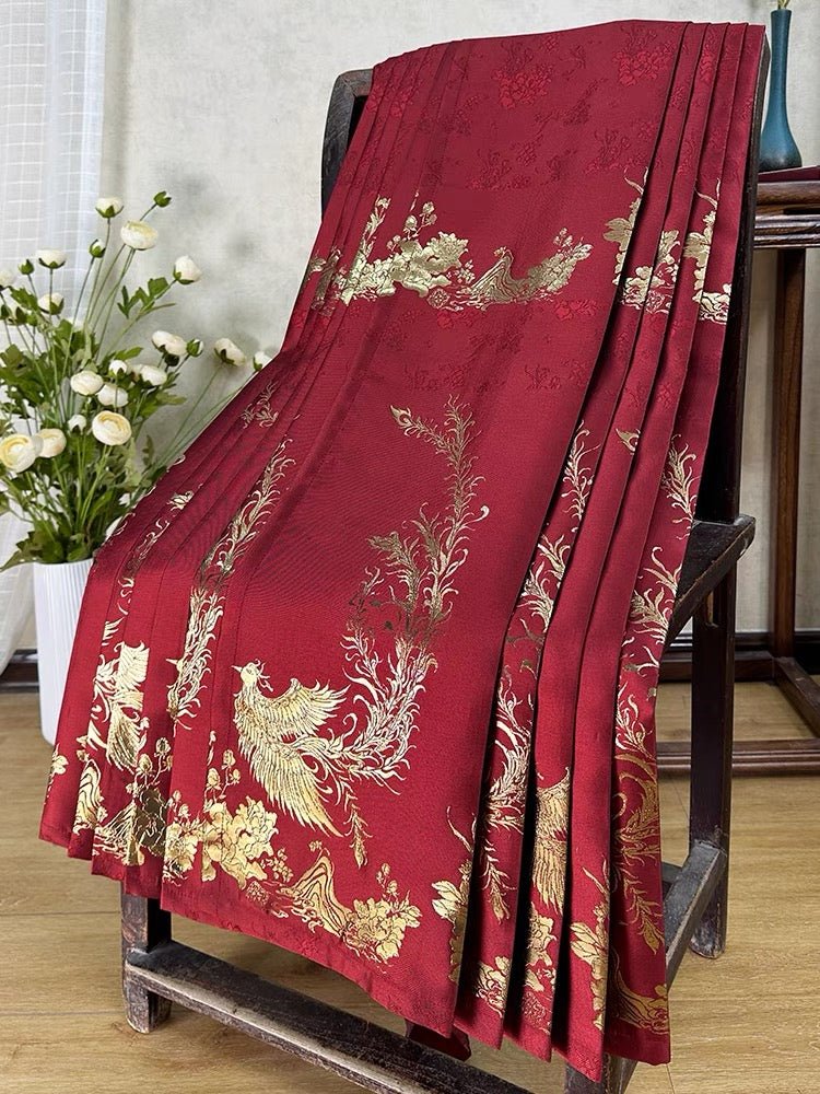 Ming Dynasty Hanfu Mamian Skirt - Luan Feng - Jianxi Hanfu