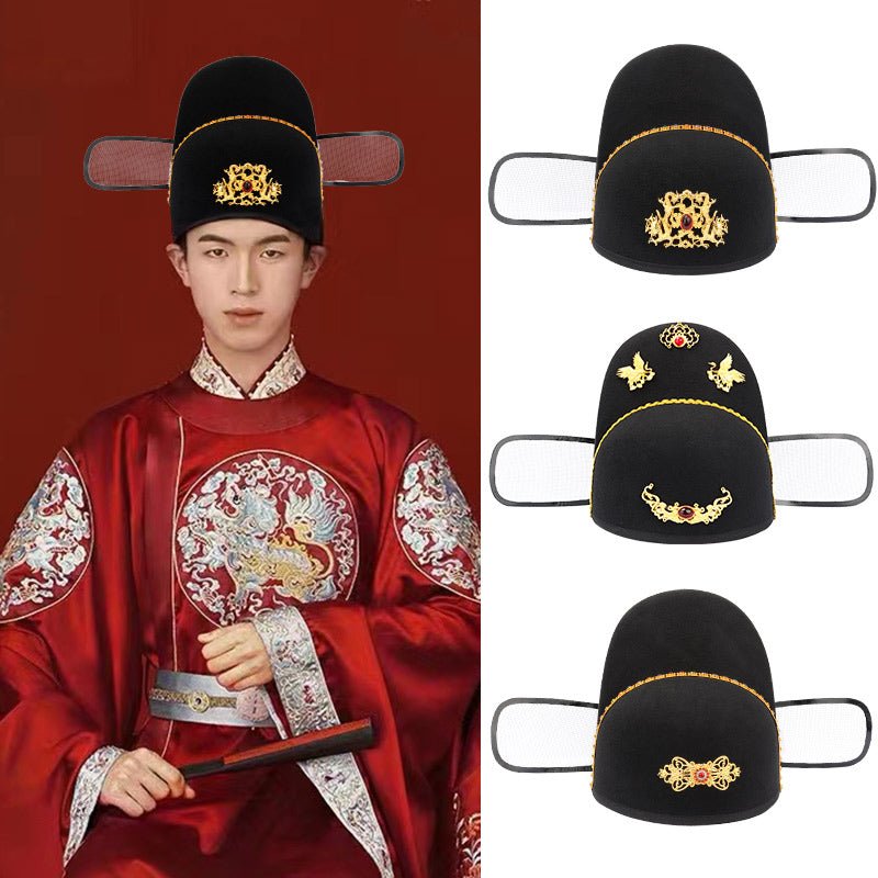chinese ming dynasty imperial hat men's black wushamao - Jianxi Hanfu
