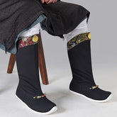 Ming Dynasty Male Hanfu Shoes Hanfu Boots Gold - Jianxi Hanfu