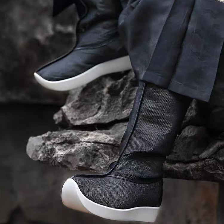 Ming Dynasty Male Hanfu Shoes Hanfu Boots Summer Mesh - Jianxi Hanfu
