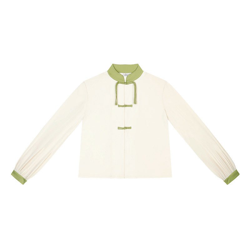 new chinese style clothes women's white shirt - Jianxi Hanfu