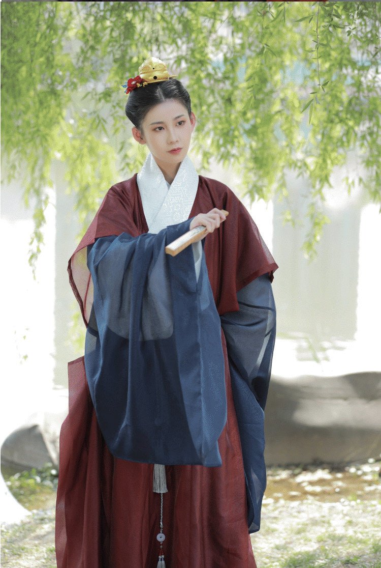 ming dynasty fashion hanfu red daopao robe - Jianxi Hanfu