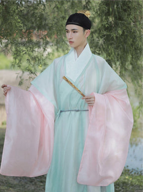 ming dynasty fashion hanfu green robe - Jianxi Hanfu