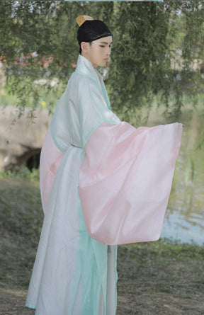 ming dynasty fashion hanfu green daopao robe - Jianxi Hanfu