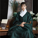 ming dynasty fashion men's green daopao hanfu robe - Jianxi Hanfu