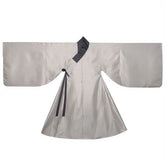 chinese style men's hanfu grey daopao robe - Jianxi Hanfu