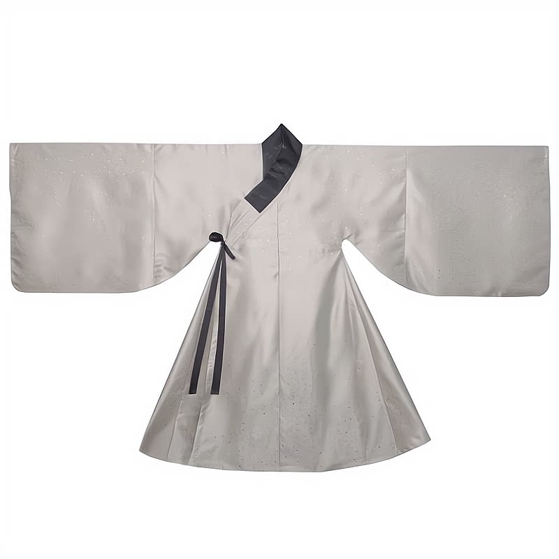 chinese style men's hanfu grey daopao robe - Jianxi Hanfu