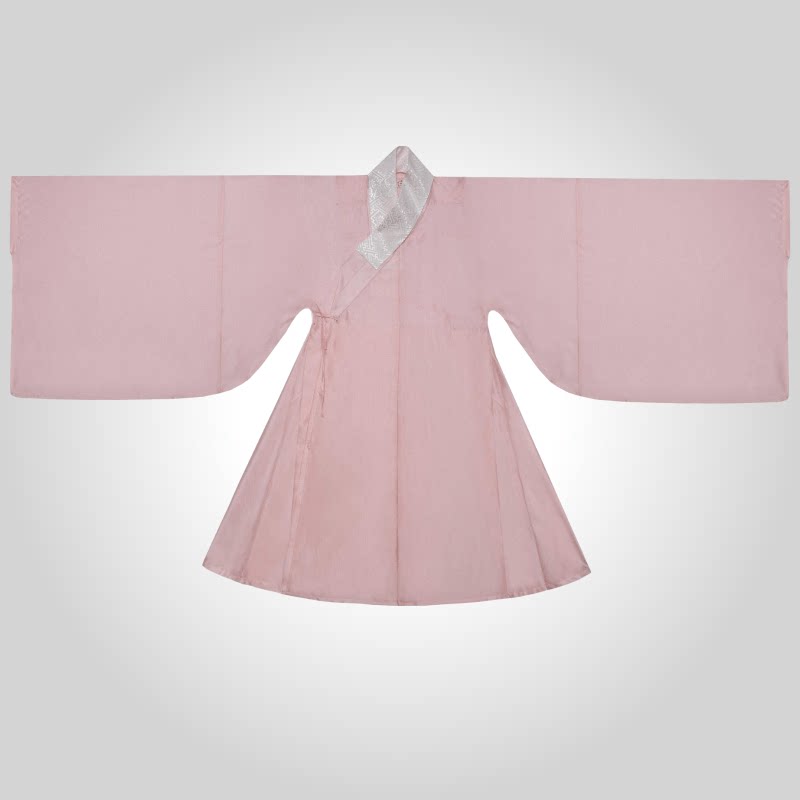 ming dynasty men's pink hanfu cross collar daopao robe - Jianxi Hanfu