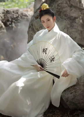 ming dynasty style men's hanfu red daopao robe - Jianxi Hanfu