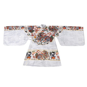 ming dynasty fashion women's hanfu Ao white imperial dragon robe wedding attire - Jianxi Hanfu