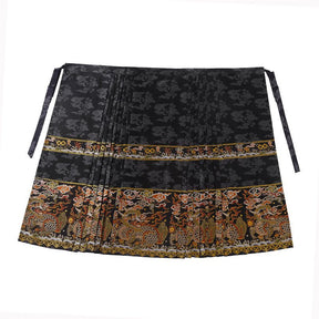 ming dynasty women's hanfu dress black mamian skirt - Jianxi Hanfu