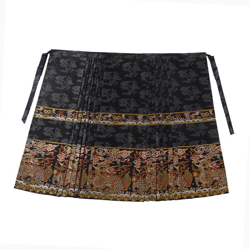 ming dynasty women's hanfu dress black mamian skirt - Jianxi Hanfu