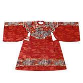 ming dynasty fashion men's hanfu red imperial dragon robe wedding attire - Jianxi Hanfu