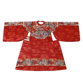 ming dynasty fashion men's hanfu red imperial dragon robe wedding attire - Jianxi Hanfu