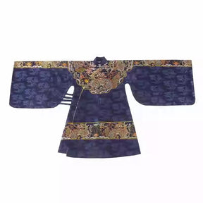 ming dynasty fashion women's hanfu blue imperial dragon hanfu robe - Jianxi Hanfu