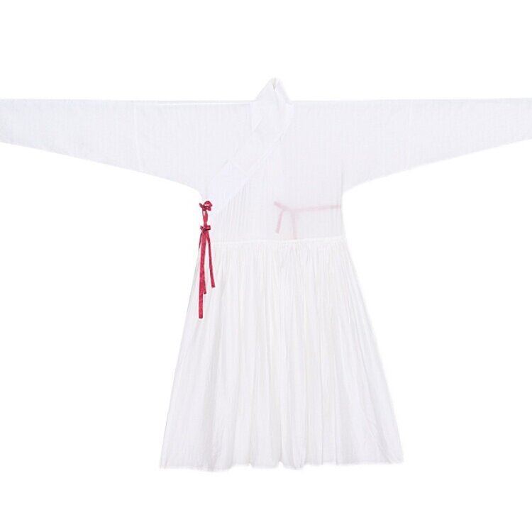 chinese style men's hanfu clothes white robe - Jianxi Hanfu