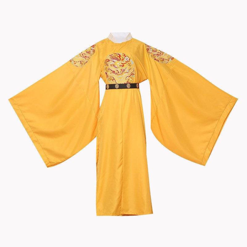 ming dynasty men's hanfu imperial dragon robe yellow robe  - Jianxi Hanfu