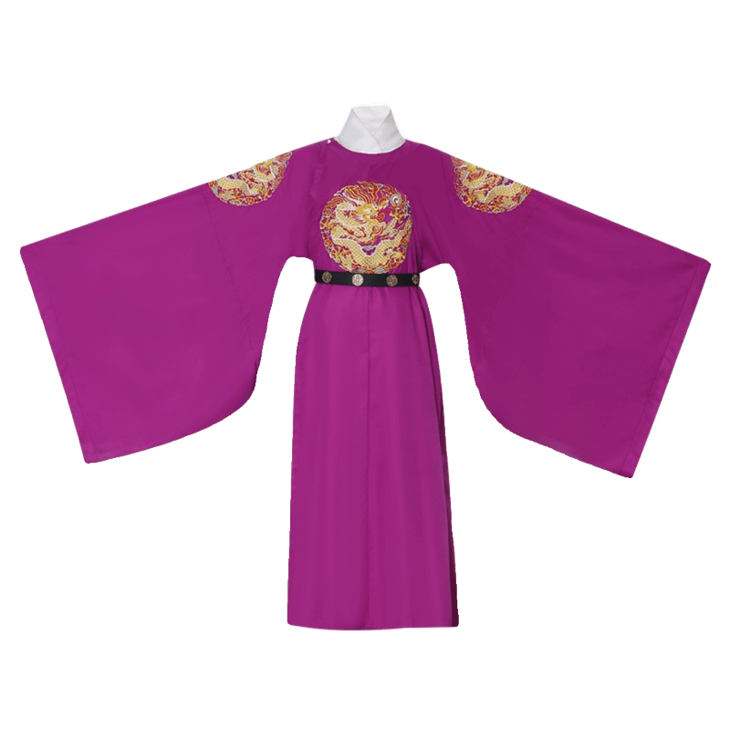 ming dynasty men's hanfu imperial dragon robe purple robe  - Jianxi Hanfu
