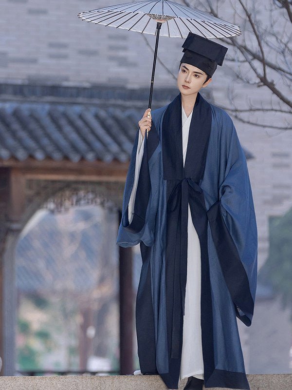 chinese style men's summer taoist robe - Jianxi Hanfu