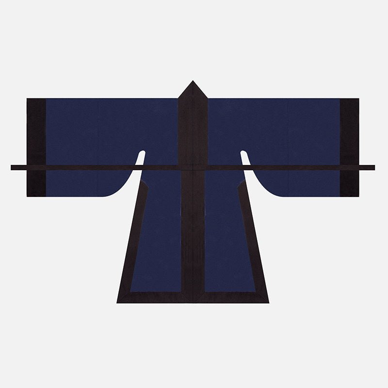 chinese style men's dark blue taoist robe clothes dachang overshirt - Jianxi Hanfu