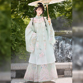 chinese fake collar pink hanfu cloud collar - Jianxi Hanfu