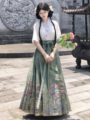 chinese style women's plus size hanfu white shirt - Jianxi Hanfu