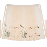 chinese women's plus size hanfu clothes yellow mamian skirt - Jianxi Hanfu