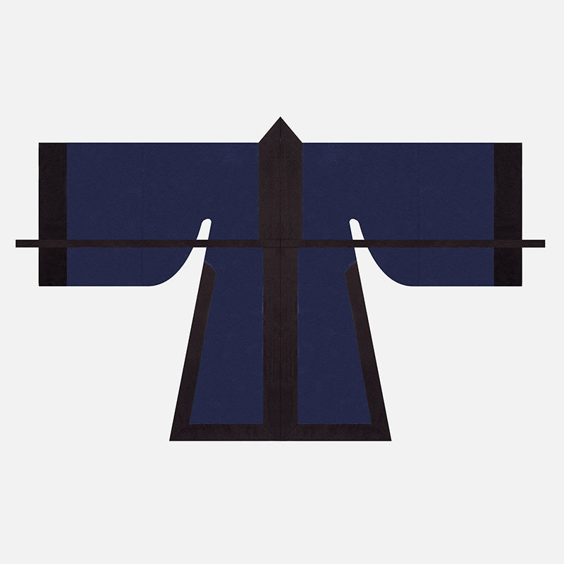 chinese style men's dark blue taoist robe clothes dachang overshirt - Jianxi Hanfu