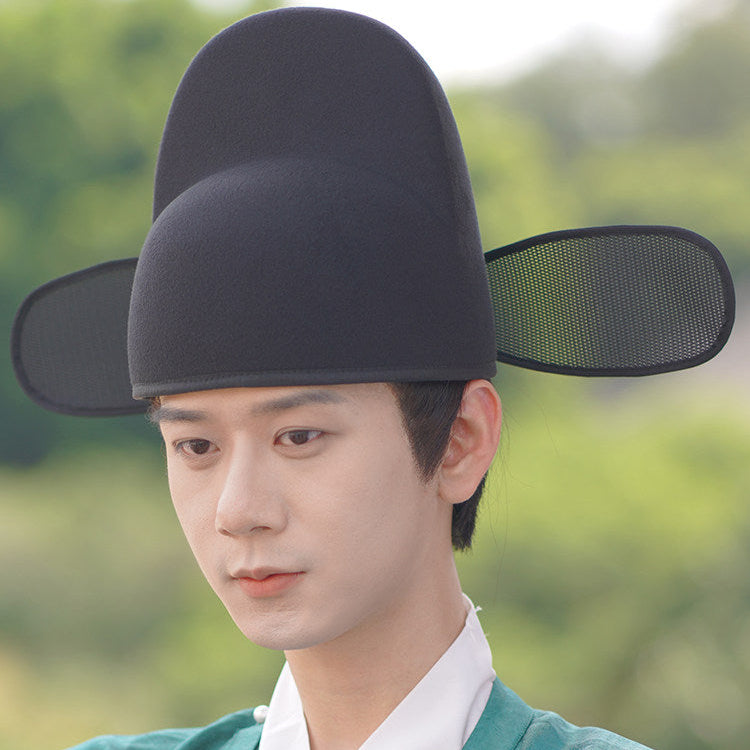 chinese style ming dynasty men's hanfu cap black wusha hat - Jianxi Hanfu
