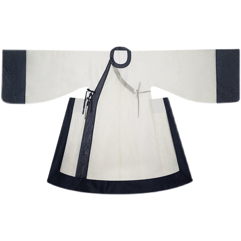 ming dynasty men's summer hanfu white lanshan robe - Jianxi Hanfu