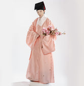 ming dynasty Scholarly Literati Men's pink Hanfu robe - Jianxi Hanfu