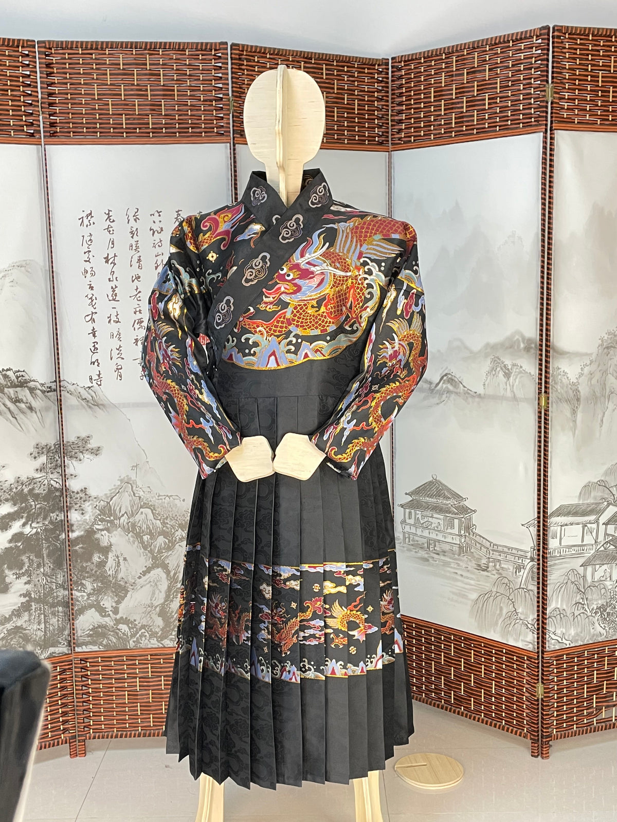 chinese style ming dynasty men's black hanfu clothes feiyufu - Jianxi Hanfu