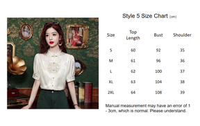 New chinese style women's mamianqun hanfu top white shirt - Jianxi Hanfu