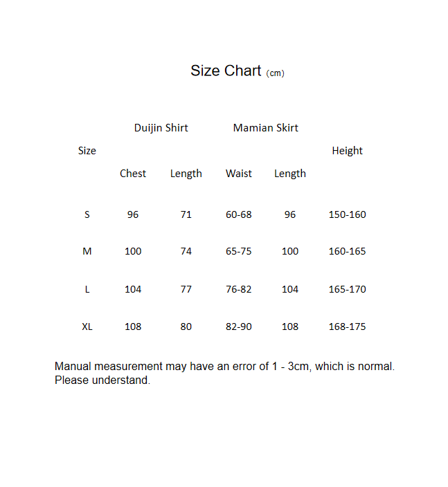 blue duijin Shirt mamian skirt girls dress -Jianxi Hanfu