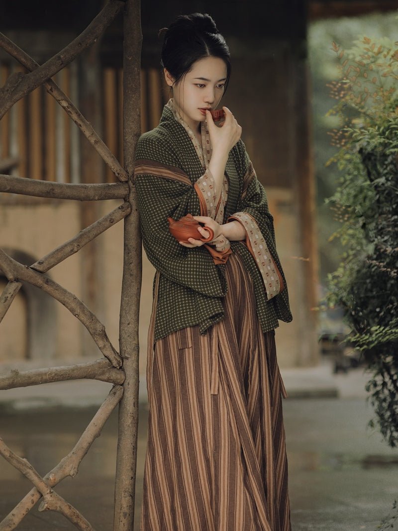 women's green ru shirt northern wei dynasty clothing - Jianxi Hanfu