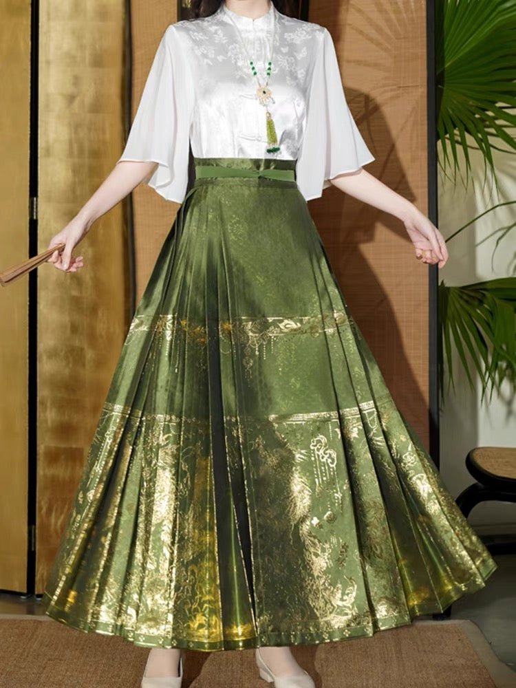 New Arrival Chinese Hanfu Mamian Skirt - Jianxi Hanfu